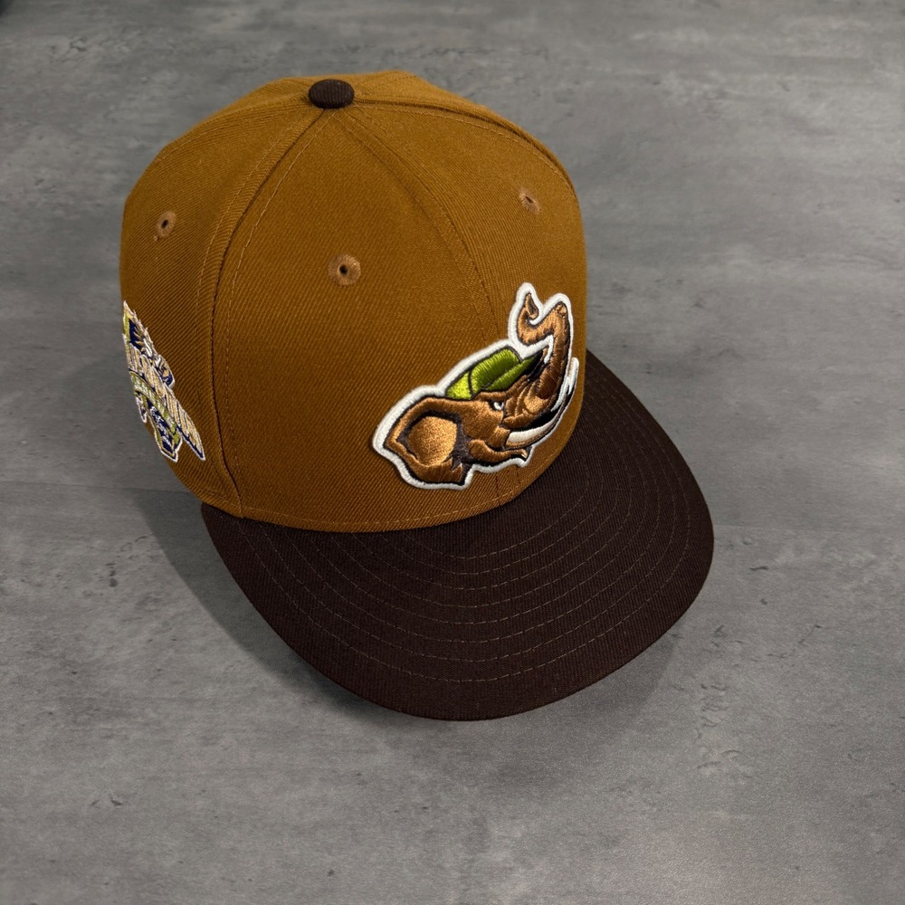 Hat Club Modesto A's New Era Cap 6 7/8 Brown California League Olive Green